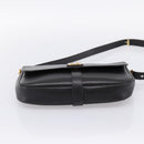Christian Dior Shoulder Bag Leather Black Gold Auth 203420-5