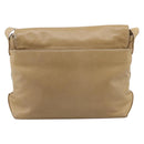 CELINE Shoulder Bag Leather Beige Silver Auth 203421-2