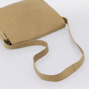 CELINE Shoulder Bag Leather Beige Silver Auth 203421-7