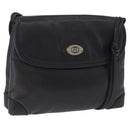 GUCCI Shoulder Bag Leather Black Gold 007 49 5548 Auth 203424-1
