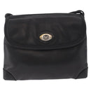GUCCI Shoulder Bag Leather Black Gold 007 49 5548 Auth 203424-13
