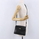 GUCCI Shoulder Bag Leather Black Gold 007 49 5548 Auth 203424-32