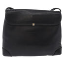 GUCCI Shoulder Bag Leather Black Gold 007 49 5548 Auth 203424-3