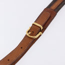 CELINE Macadam Canvas Shoulder Bag PVC Leather Brown Gold Auth 203425-10