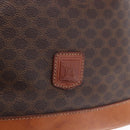 CELINE Macadam Canvas Shoulder Bag PVC Leather Brown Gold Auth 203425-18