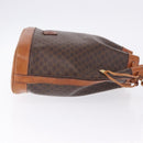 CELINE Macadam Canvas Shoulder Bag PVC Leather Brown Gold Auth 203425-5