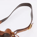 CELINE Macadam Canvas Shoulder Bag PVC Leather Brown Gold Auth 203425-9