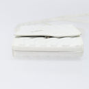 BALENCIAGA Car Phone Holder Bag Leather White Silver 693544 Auth 203426V-5
