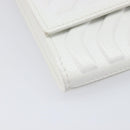 BALENCIAGA Car Phone Holder Bag Leather White Silver 693544 Auth 203426V-16