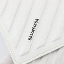 BALENCIAGA Car Phone Holder Bag Leather White Silver 693544 Auth 203426V-19