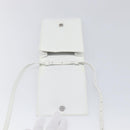 BALENCIAGA Car Phone Holder Bag Leather White Silver 693544 Auth 203426V-20