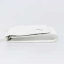 BALENCIAGA Car Phone Holder Bag Leather White Silver 693544 Auth 203426V-4