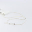 BALENCIAGA Car Phone Holder Bag Leather White Silver 693544 Auth 203426V-7