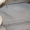 PRADA Canapa MM Hand Bag Canvas Gray Gold Auth 203427-11