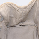 PRADA Canapa MM Hand Bag Canvas Gray Gold Auth 203427-18