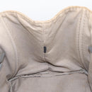 PRADA Canapa MM Hand Bag Canvas Gray Gold Auth 203427-19
