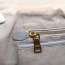 PRADA Canapa MM Hand Bag Canvas Gray Gold Auth 203427-22