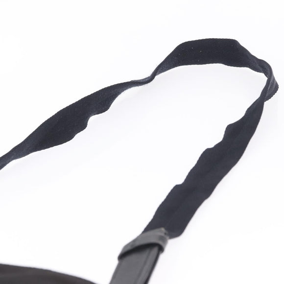PRADA Shoulder Bag Nylon Black Silver Auth 203431