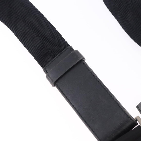 PRADA Shoulder Bag Nylon Black Silver Auth 203431