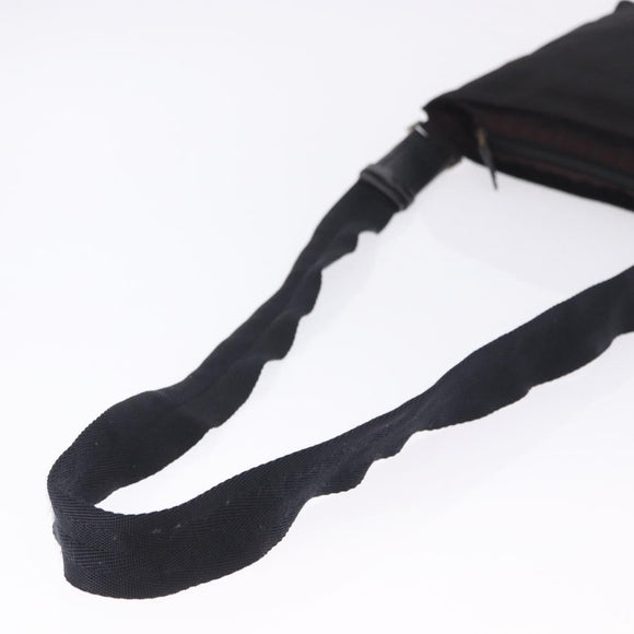 PRADA Shoulder Bag Nylon Black Silver Auth 203431