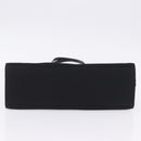 FENDI Mamma Baguette Tote Bag Cotton Jersey Black Silver Auth 203432V-5