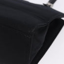 FENDI Mamma Baguette Tote Bag Cotton Jersey Black Silver Auth 203432V-18