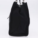 FENDI Mamma Baguette Tote Bag Cotton Jersey Black Silver Auth 203432V-3