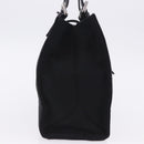 FENDI Mamma Baguette Tote Bag Cotton Jersey Black Silver Auth 203432V-4