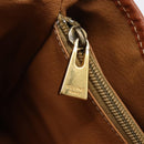 CELINE Macadam Canvas Tote Bag PVC Leather Brown Gold Auth 203435A-20