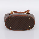CELINE Macadam Canvas Tote Bag PVC Leather Brown Gold Auth 203435A-9