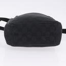 GUCCI GG Canvas Shoulder Bag Black Silver 03136 Auth 203437A-10