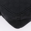 GUCCI GG Canvas Shoulder Bag Black Silver 03136 Auth 203437A-11