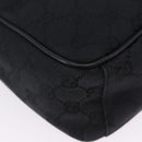 GUCCI GG Canvas Shoulder Bag Black Silver 03136 Auth 203437A-13