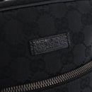 GUCCI GG Canvas Shoulder Bag Black Silver 03136 Auth 203437A-16