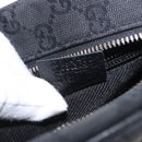 GUCCI GG Canvas Shoulder Bag Black Silver 03136 Auth 203437A-25