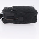 GUCCI GG Canvas Shoulder Bag Black Silver 03136 Auth 203437A-5