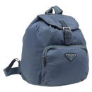PRADA Backpack Nylon Light Blue Silver Auth 203438-1