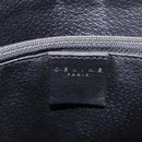 CELINE Macadam Canvas Tote Bag PVC Leather Black Gold Auth 203439V-19