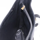 CELINE Macadam Canvas Tote Bag PVC Leather Black Gold Auth 203439V-21