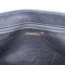 CHANEL COCO Mark Chain Shoulder Tote Bag Leather Black Gold CC Auth 203441V-14