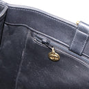 CHANEL COCO Mark Chain Shoulder Tote Bag Leather Black Gold CC Auth 203441V-18