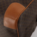 CELINE Macadam Canvas Boston Bag PVC Leather Brown Gold Auth 203442V-12
