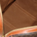 CELINE Macadam Canvas Boston Bag PVC Leather Brown Gold Auth 203442V-19