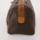 CELINE Macadam Canvas Boston Bag PVC Leather Brown Gold Auth 203442V-4