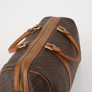 CELINE Macadam Canvas Boston Bag PVC Leather Brown Gold Auth 203442V-6