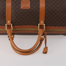 CELINE Macadam Canvas Boston Bag PVC Leather Brown Gold Auth 203442V-7
