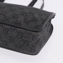 GUCCI GG Canvas Tote Bag Black Gold 92730 Auth 203446V-11