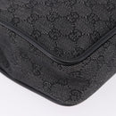 GUCCI GG Canvas Tote Bag Black Gold 92730 Auth 203446V-12