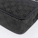 GUCCI GG Canvas Tote Bag Black Gold 92730 Auth 203446V-13