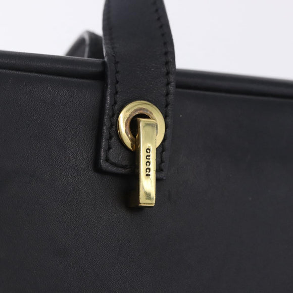 GUCCI GG Canvas Tote Bag Black Gold 92730 Auth 203446V